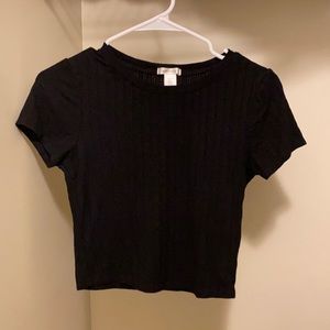 Black crop top